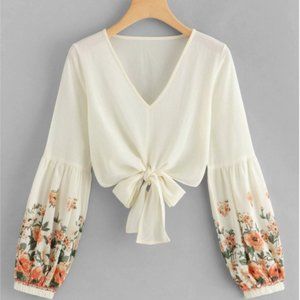 NWOT Playful Chiffon Crop-Top